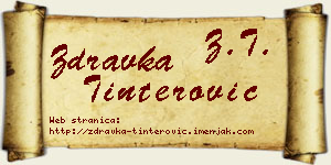 Zdravka Tinterović vizit kartica